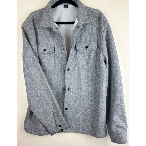 Manfinity Gray Shacket Jacket Shirt Size XXL - Picture 4 of 6
